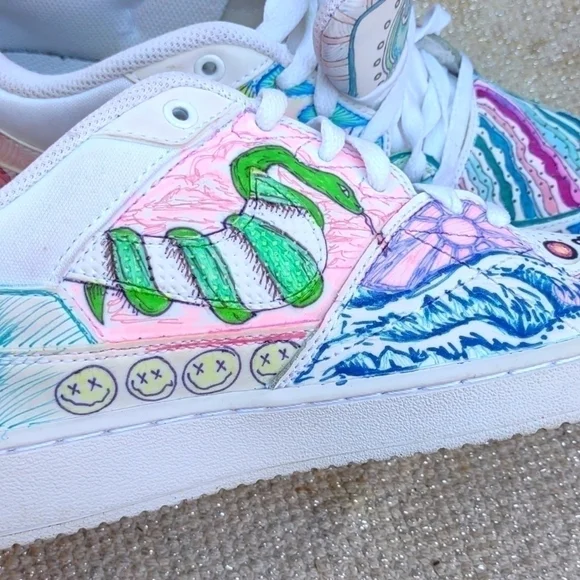 Nike Priority Low Custom 2015 Sz 8 Sneakers 641894-111 - Picture 10 of 14